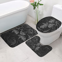 Hawaiian Mango Tribal Tattoo Bathroom Set Black White Pacific Traditional Pattern LT9 - Polynesian Pride