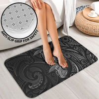 Hawaiian Mango Tribal Tattoo Bathroom Set Black White Pacific Traditional Pattern LT9 - Polynesian Pride