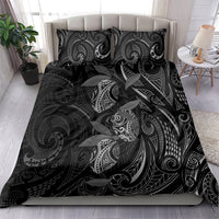 Hawaiian Mango Tribal Tattoo Bedding Set Black White Pacific Traditional Pattern LT9 - Polynesian Pride