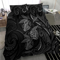 Hawaiian Mango Tribal Tattoo Bedding Set Black White Pacific Traditional Pattern LT9 - Polynesian Pride