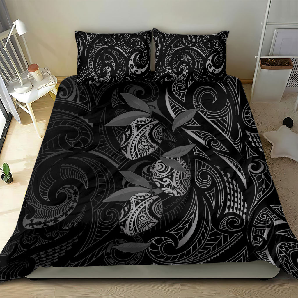 Hawaiian Mango Tribal Tattoo Bedding Set Black White Pacific Traditional Pattern LT9 - Polynesian Pride