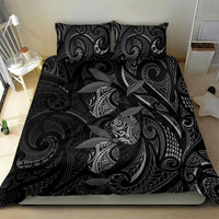 Hawaiian Mango Tribal Tattoo Bedding Set Black White Pacific Traditional Pattern LT9 - Polynesian Pride