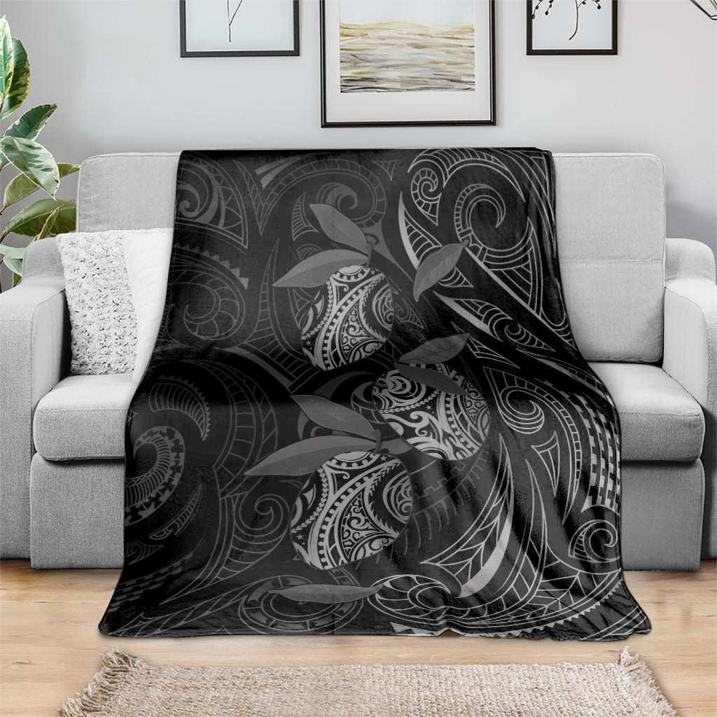Hawaiian Mango Tribal Tattoo Blanket Black White Pacific Traditional Pattern LT9 - Polynesian Pride