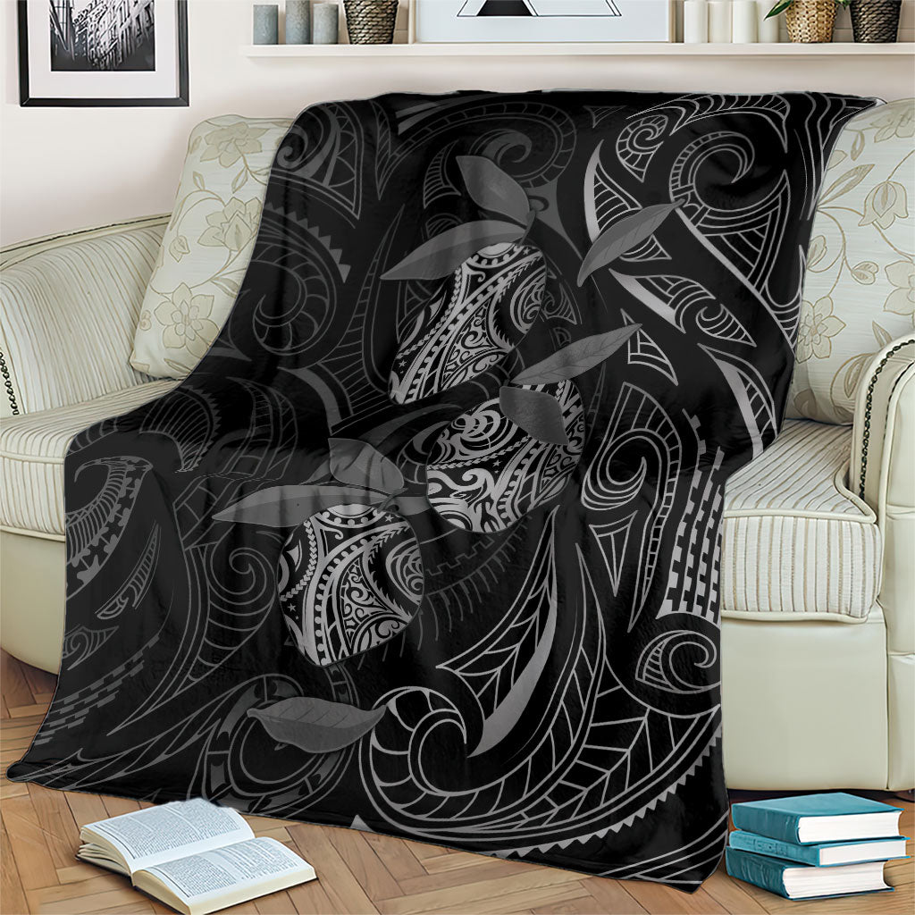 Hawaiian Mango Tribal Tattoo Blanket Black White Pacific Traditional Pattern LT9 - Polynesian Pride