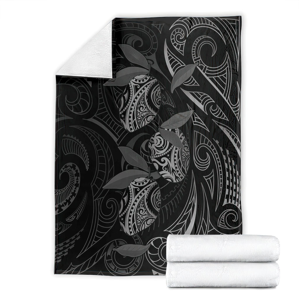 Hawaiian Mango Tribal Tattoo Blanket Black White Pacific Traditional Pattern LT9 - Polynesian Pride