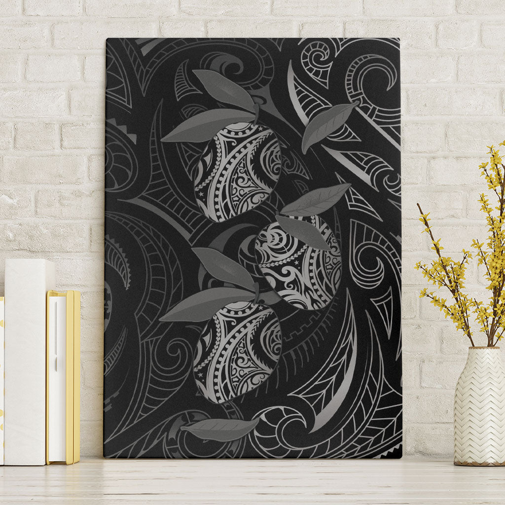Hawaiian Mango Tribal Tattoo Canvas Wall Art Black White Pacific Traditional Pattern LT9 Without Frame Black - Polynesian Pride