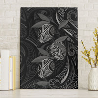 Hawaiian Mango Tribal Tattoo Canvas Wall Art Black White Pacific Traditional Pattern LT9 Without Frame Black - Polynesian Pride