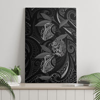 Hawaiian Mango Tribal Tattoo Canvas Wall Art Black White Pacific Traditional Pattern LT9 - Polynesian Pride