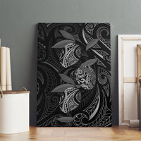 Hawaiian Mango Tribal Tattoo Canvas Wall Art Black White Pacific Traditional Pattern LT9 - Polynesian Pride