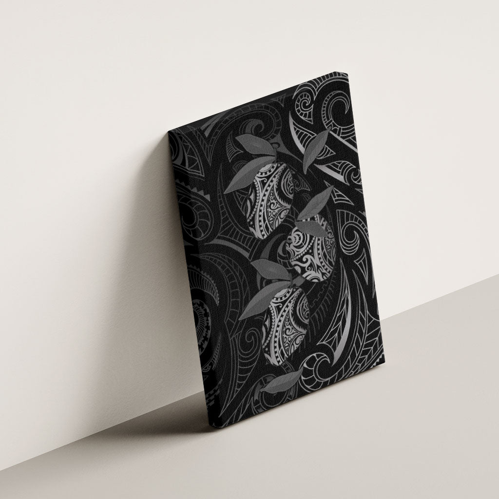 Hawaiian Mango Tribal Tattoo Canvas Wall Art Black White Pacific Traditional Pattern LT9 - Polynesian Pride