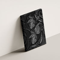 Hawaiian Mango Tribal Tattoo Canvas Wall Art Black White Pacific Traditional Pattern LT9 - Polynesian Pride