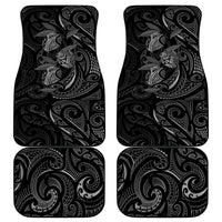 Hawaiian Mango Tribal Tattoo Car Mats Black White Pacific Traditional Pattern LT9 - Polynesian Pride
