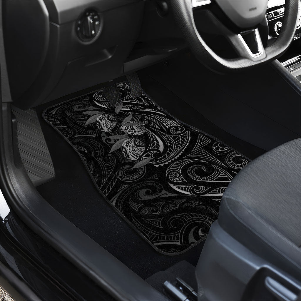Hawaiian Mango Tribal Tattoo Car Mats Black White Pacific Traditional Pattern LT9 - Polynesian Pride