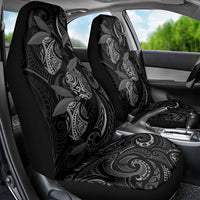 Hawaiian Mango Tribal Tattoo Car Seat Cover Black White Pacific Traditional Pattern LT9 - Polynesian Pride