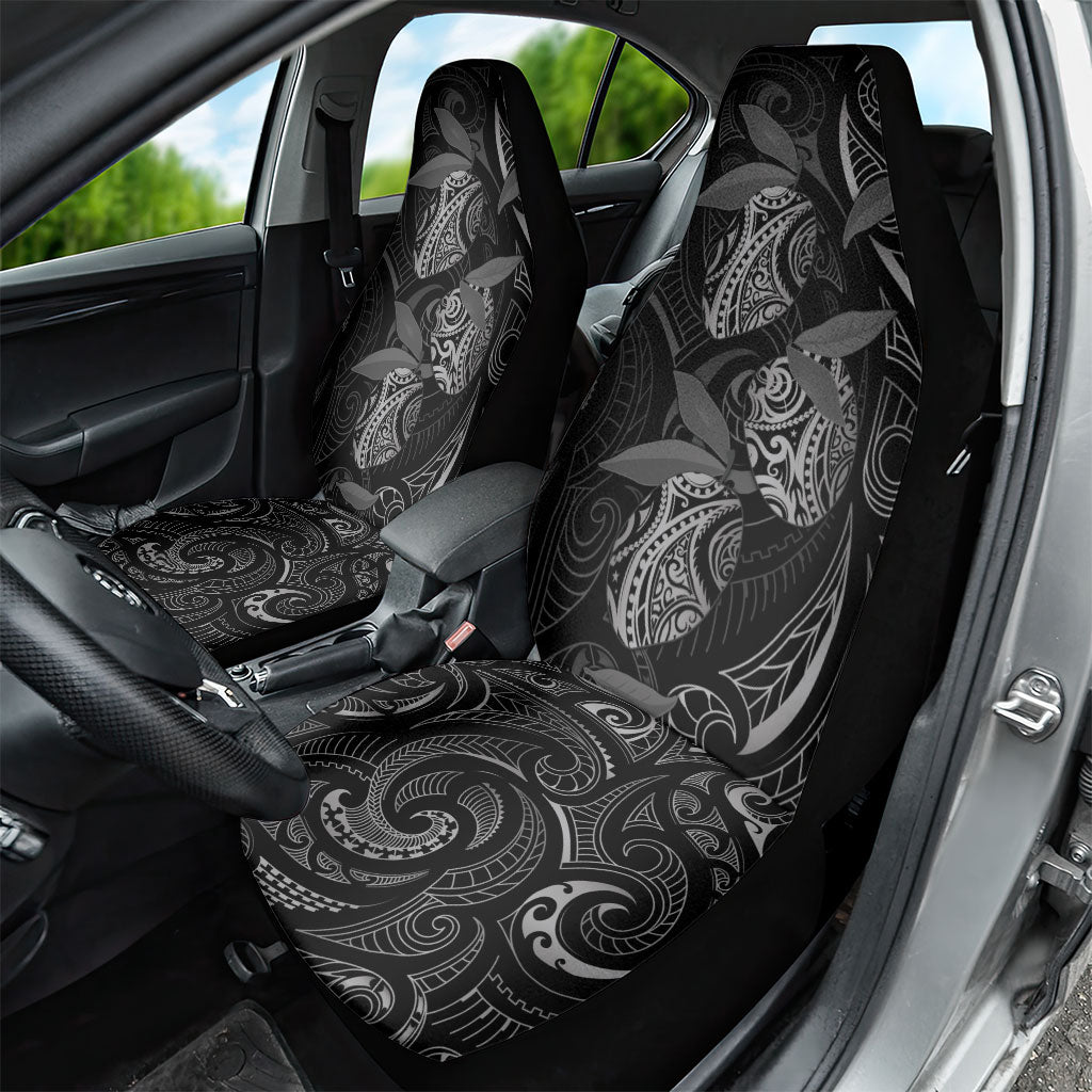 Hawaiian Mango Tribal Tattoo Car Seat Cover Black White Pacific Traditional Pattern LT9 - Polynesian Pride