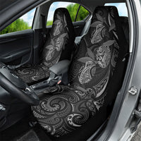 Hawaiian Mango Tribal Tattoo Car Seat Cover Black White Pacific Traditional Pattern LT9 - Polynesian Pride