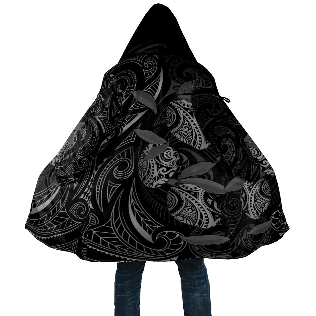 Hawaiian Mango Tribal Tattoo Cloak Black White Pacific Traditional Pattern LT9 Unisex Black - Polynesian Pride