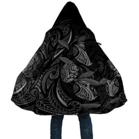 Hawaiian Mango Tribal Tattoo Cloak Black White Pacific Traditional Pattern LT9 Unisex Black - Polynesian Pride