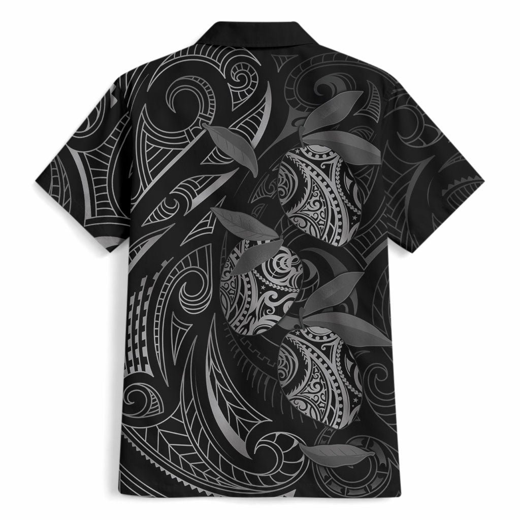 Hawaiian Mango Tribal Tattoo Hawaiian Shirt Black White Pacific Traditional Pattern LT9 - Polynesian Pride