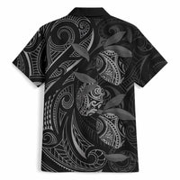 Hawaiian Mango Tribal Tattoo Hawaiian Shirt Black White Pacific Traditional Pattern LT9 - Polynesian Pride