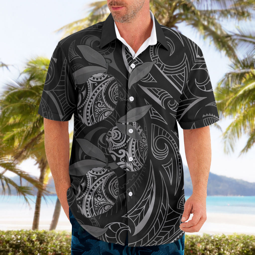 Hawaiian Mango Tribal Tattoo Hawaiian Shirt Black White Pacific Traditional Pattern LT9 - Polynesian Pride