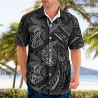 Hawaiian Mango Tribal Tattoo Hawaiian Shirt Black White Pacific Traditional Pattern LT9 - Polynesian Pride