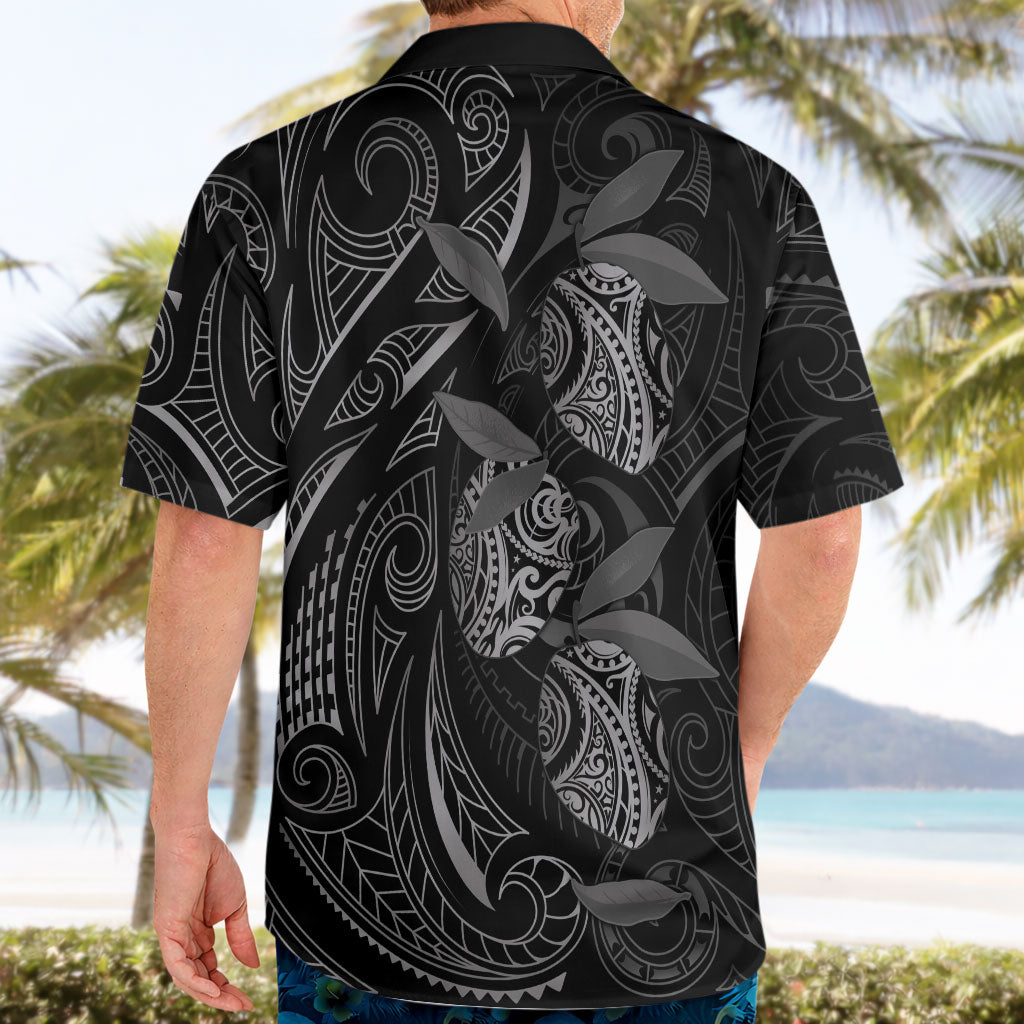 Hawaiian Mango Tribal Tattoo Hawaiian Shirt Black White Pacific Traditional Pattern LT9 - Polynesian Pride