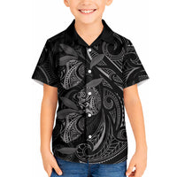 Hawaiian Mango Tribal Tattoo Hawaiian Shirt Black White Pacific Traditional Pattern LT9 - Polynesian Pride