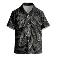 Hawaiian Mango Tribal Tattoo Kid Hawaiian Shirt Black White Pacific Traditional Pattern LT9 - Polynesian Pride