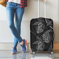 Hawaiian Mango Tribal Tattoo Luggage Cover Black White Pacific Traditional Pattern LT9 - Polynesian Pride