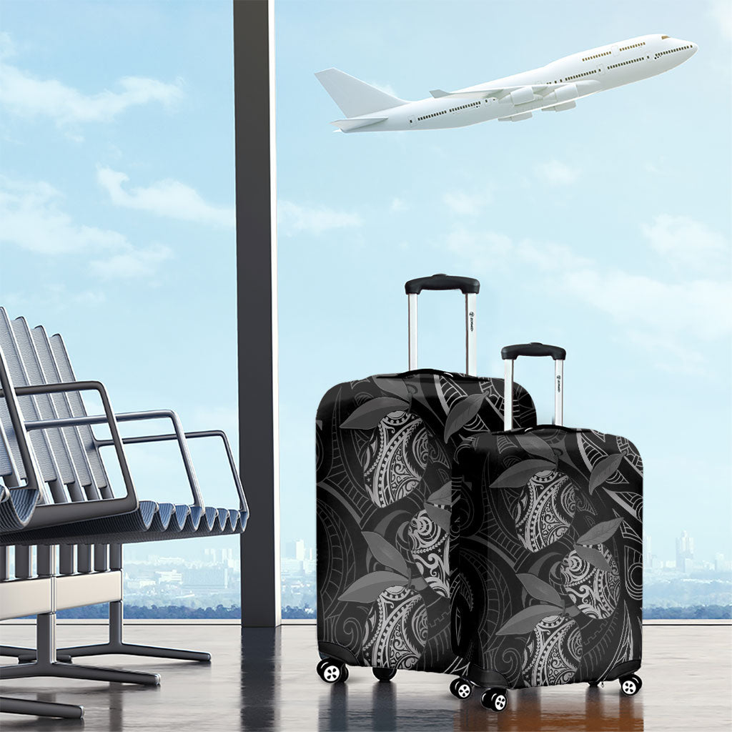Hawaiian Mango Tribal Tattoo Luggage Cover Black White Pacific Traditional Pattern LT9 - Polynesian Pride