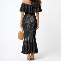 Hawaiian Mango Tribal Tattoo Mermaid Dress Black White Pacific Traditional Pattern LT9 - Polynesian Pride