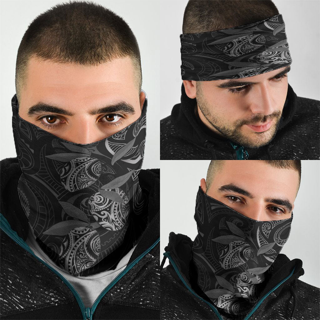 Hawaiian Mango Tribal Tattoo Neck Gaiter Black White Pacific Traditional Pattern LT9 - Polynesian Pride