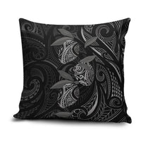 Hawaiian Mango Tribal Tattoo Pillow Cover Black White Pacific Traditional Pattern LT9 Black - Polynesian Pride