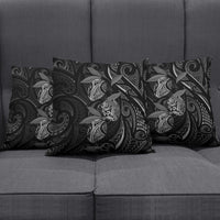 Hawaiian Mango Tribal Tattoo Pillow Cover Black White Pacific Traditional Pattern LT9 - Polynesian Pride