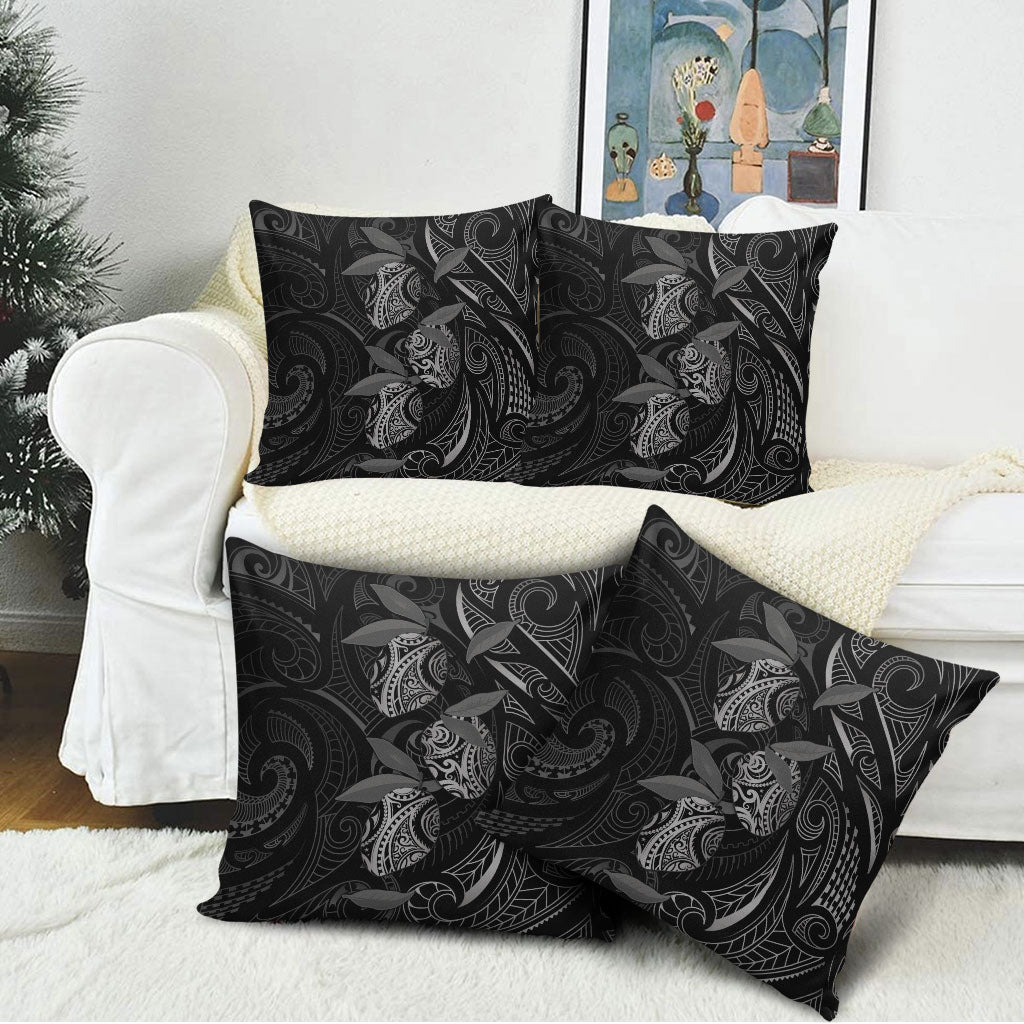 Hawaiian Mango Tribal Tattoo Pillow Cover Black White Pacific Traditional Pattern LT9 - Polynesian Pride