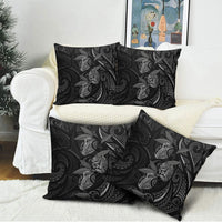 Hawaiian Mango Tribal Tattoo Pillow Cover Black White Pacific Traditional Pattern LT9 - Polynesian Pride