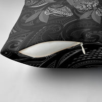 Hawaiian Mango Tribal Tattoo Pillow Cover Black White Pacific Traditional Pattern LT9 - Polynesian Pride