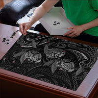 Hawaiian Mango Tribal Tattoo Puzzle Black White Pacific Traditional Pattern LT9 - Polynesian Pride