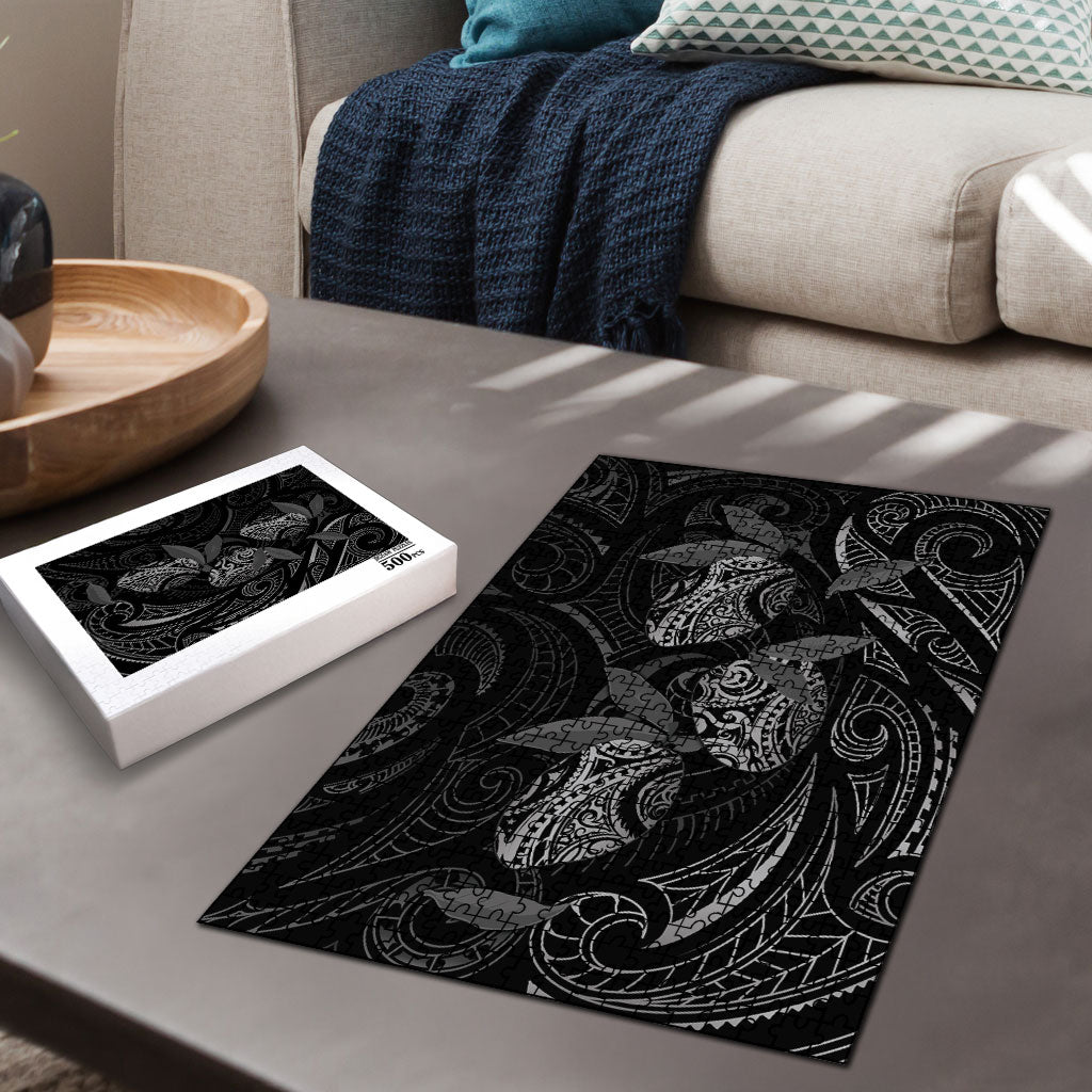 Hawaiian Mango Tribal Tattoo Puzzle Black White Pacific Traditional Pattern LT9 - Polynesian Pride