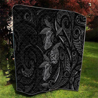 Hawaiian Mango Tribal Tattoo Quilt Black White Pacific Traditional Pattern LT9 - Polynesian Pride
