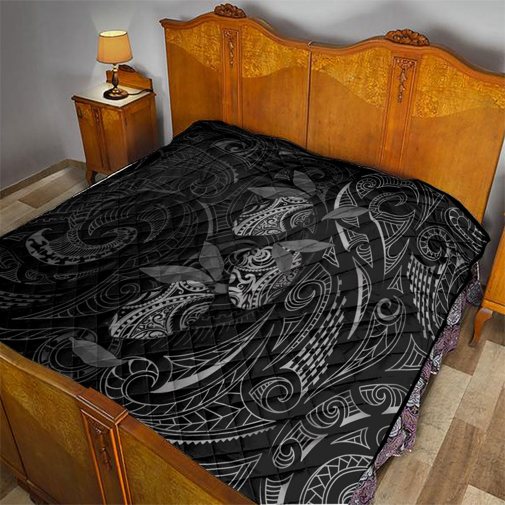 Hawaiian Mango Tribal Tattoo Quilt Black White Pacific Traditional Pattern LT9 - Polynesian Pride