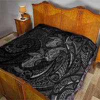 Hawaiian Mango Tribal Tattoo Quilt Black White Pacific Traditional Pattern LT9 - Polynesian Pride