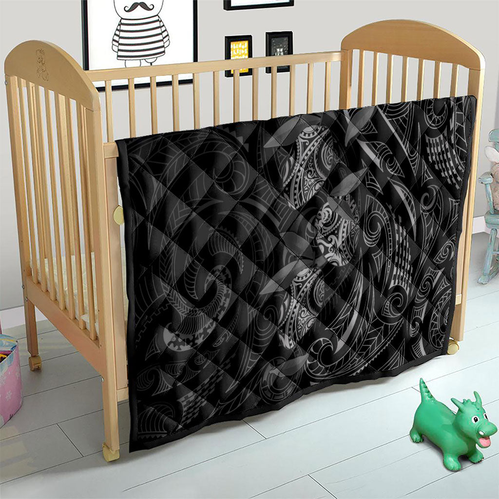 Hawaiian Mango Tribal Tattoo Quilt Black White Pacific Traditional Pattern LT9 - Polynesian Pride