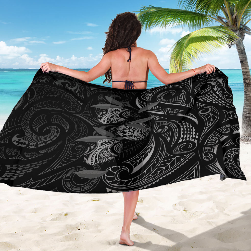 Hawaiian Mango Tribal Tattoo Sarong Black White Pacific Traditional Pattern LT9 - Polynesian Pride
