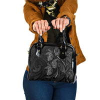 Hawaiian Mango Tribal Tattoo Shoulder Handbag Black White Pacific Traditional Pattern LT9 One Size Black - Polynesian Pride