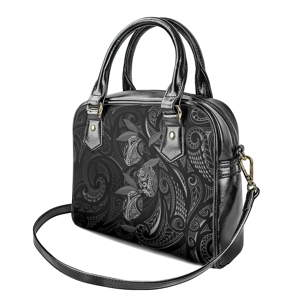 Hawaiian Mango Tribal Tattoo Shoulder Handbag Black White Pacific Traditional Pattern LT9 - Polynesian Pride