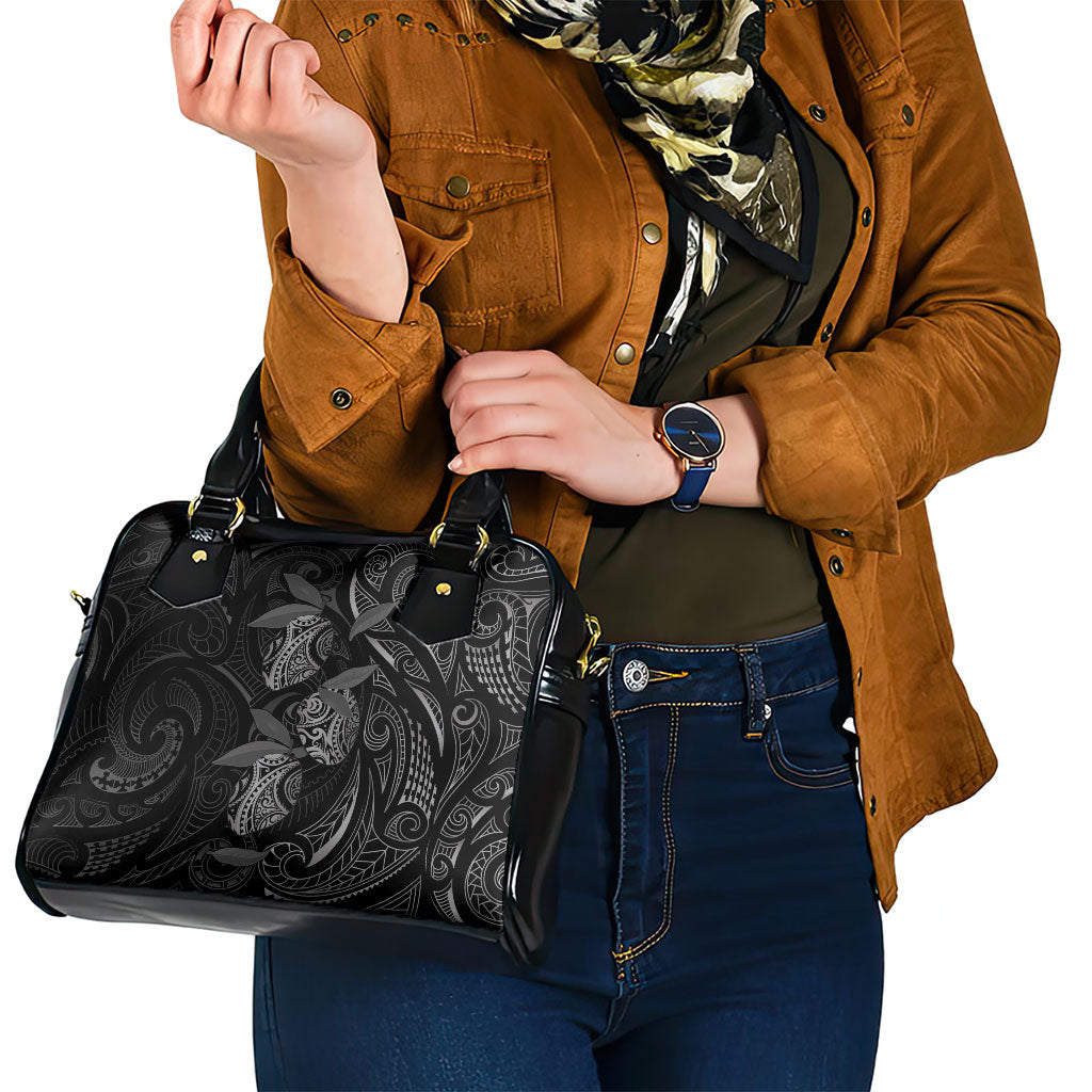 Hawaiian Mango Tribal Tattoo Shoulder Handbag Black White Pacific Traditional Pattern LT9 - Polynesian Pride