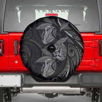 Hawaiian Mango Tribal Tattoo Spare Tire Cover Black White Pacific Traditional Pattern LT9 - Polynesian Pride
