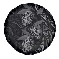 Hawaiian Mango Tribal Tattoo Spare Tire Cover Black White Pacific Traditional Pattern LT9 - Polynesian Pride